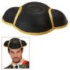 CHAPEAU TOREADOR EN FEUTRE NOIR ET OR