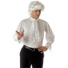 CHEMISE BLANC AVEC JABOT TAILLE XL