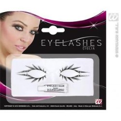 SET DE FAUX CILS NOIR HAUT ET BAS AVEC STRASS