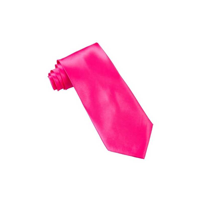 CRAVATE SATIN ROSE FLUO