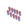 10 COCARDES 8 CM SUR EPINGLE A NOURRICE