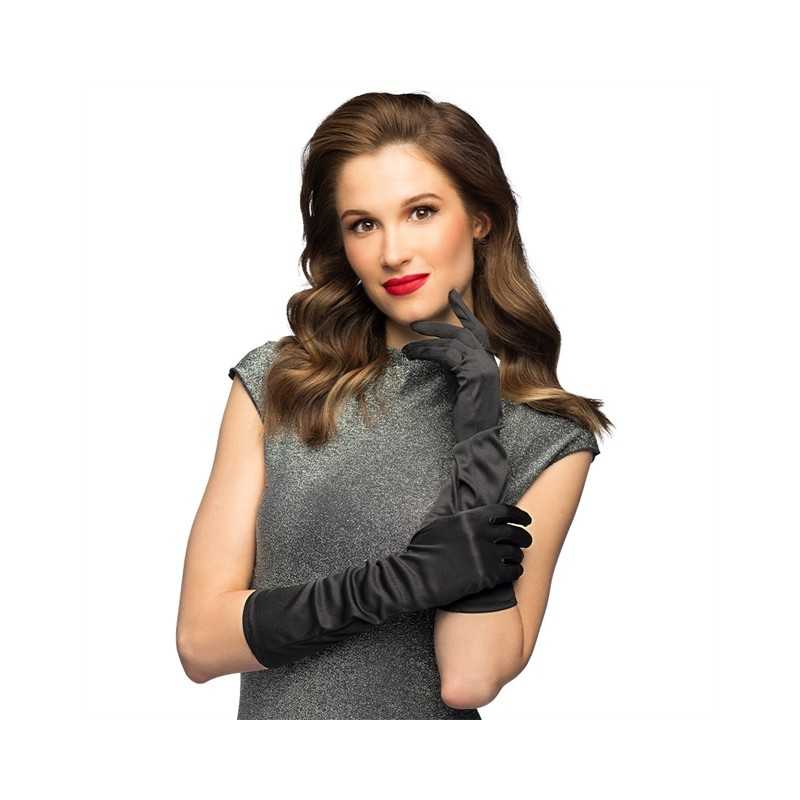 GANTS LONGS NOIRS ADULTE 40 CM NICE
