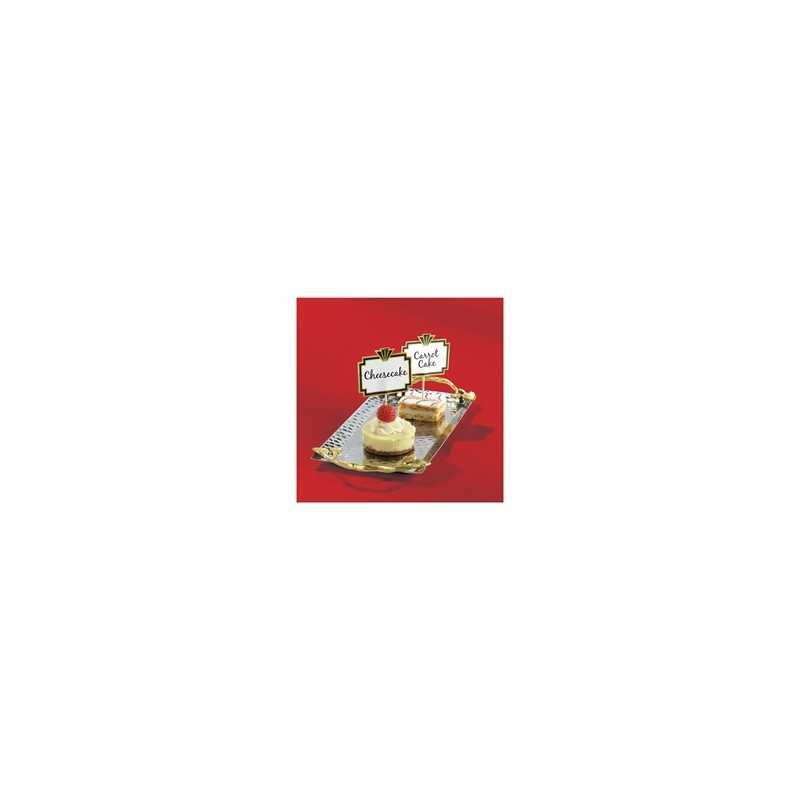 24 PIQUES AVEC ETIQUETTES METALLIQUES