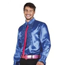 CHEMISE DISCO BLEU TAILLE L