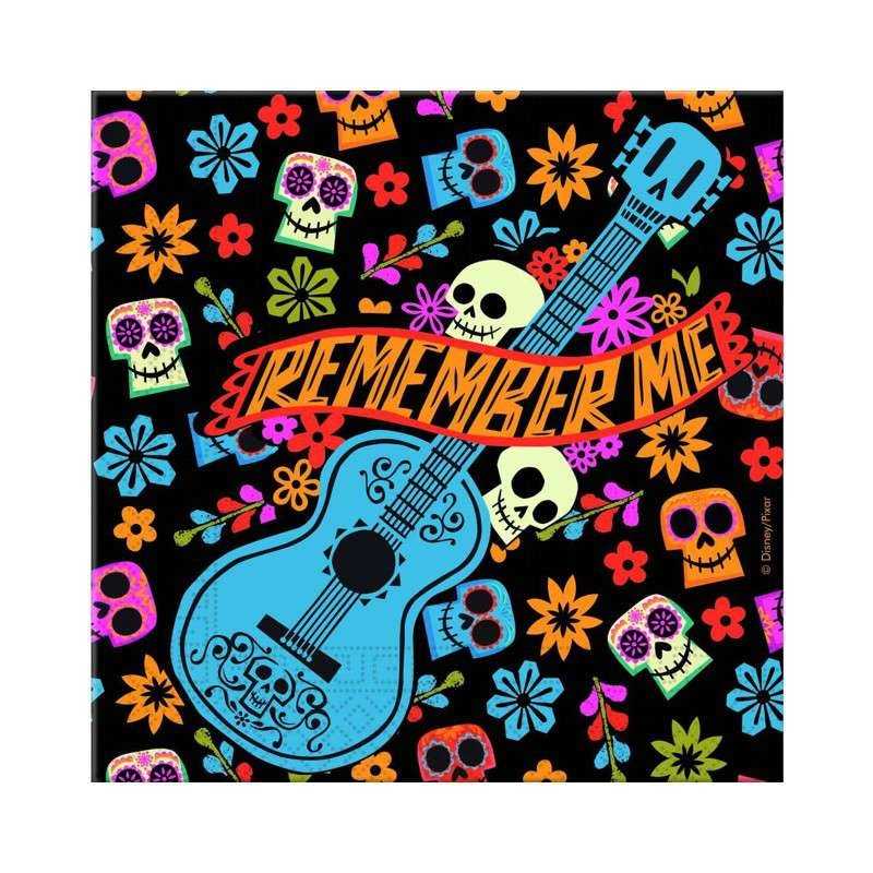 20 SERVIETTES PAPIER DISNEY COCO DAY OF THE DEAD 33 X 33 CM