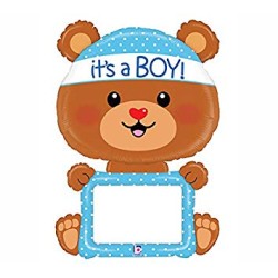 BALLON METALLIQUE OURS PERSONNALISABLE IT'S A BOY