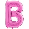 BALLON METALLIQUE LETTRE B FUSCHIA 101 CM