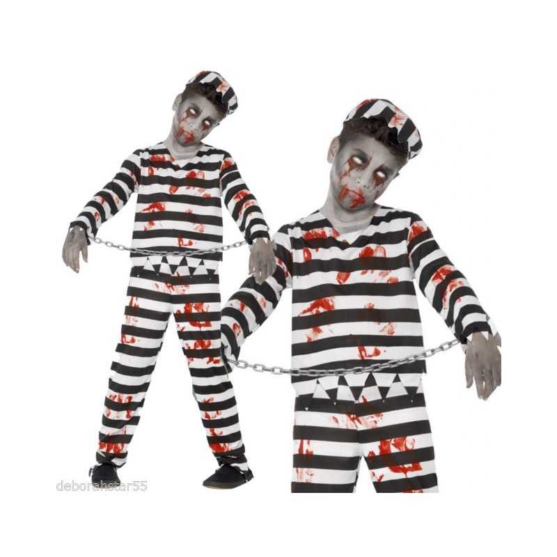 DEGUISEMENT ENFANT PRISONNIER ZOMBIE TAILLE S OU 5-6 ANS