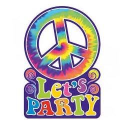 8 CARTES D'INVITATIONS PEACE AND LOVE