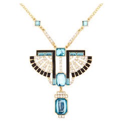 COLLIER PHARAON DOREE AVEC STRASS ET PIERRES