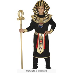 DEGUISEMENT PHARAON EGYPTIEN TOUTANKAMON NOIR TAILLE 5-6 ANS