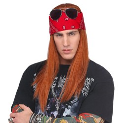 PERRUQUE AXEL AVEC BANDANA ET LUNETTES POLICE