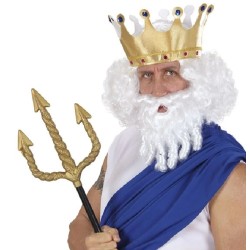PERRUQUE BARBE ET MOUSTACHE DIEU DE L'OLYMPE POSSEIDON