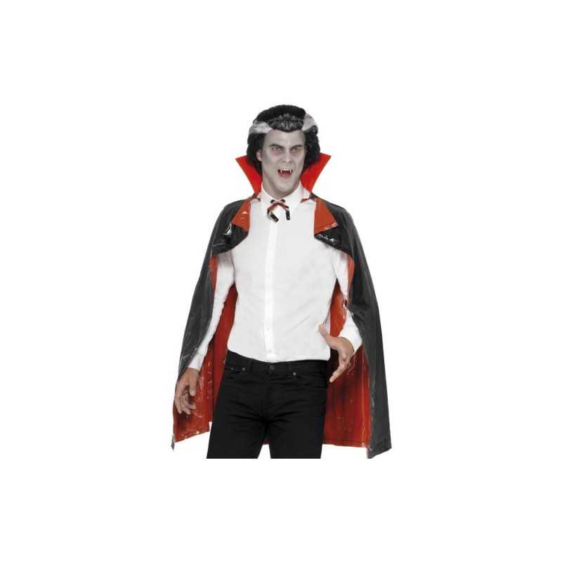 CAPE DE VAMPIRE ROUGE ET NOIR REVERSIBLE ETANCHE