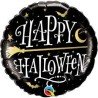 BALLON METALLIQUE ROND NOIR HAPPY HALLOWEEN 46 CM