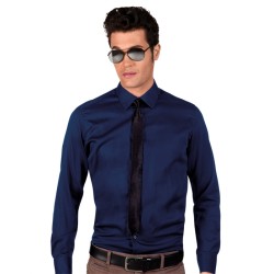 CRAVATE NOIRE AVEC ELASTIQUE SHINY