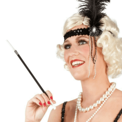 FUME-CIGARETTE CHARLESTON NOIR - 34 CM