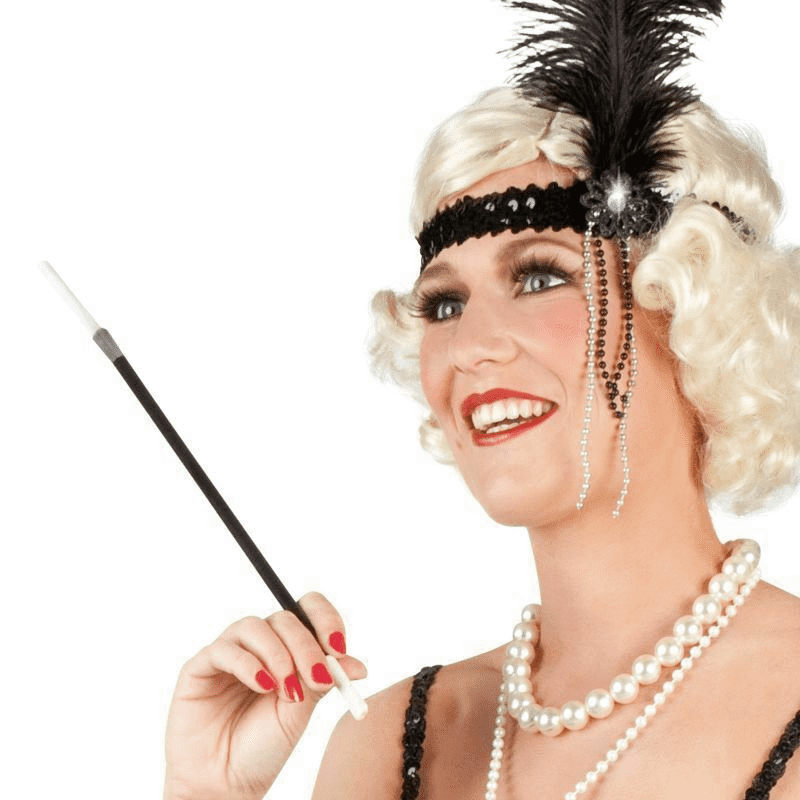 FUME-CIGARETTE CHARLESTON NOIR - 34 CM