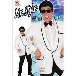 DEGUISEMENT VESTE BLANCHE LISERET NOIR MR. STYLE TAILLE XL