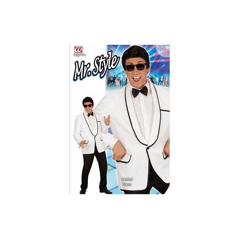 DEGUISEMENT VESTE BLANCHE LISERET NOIR MR. STYLE TAILLE XL