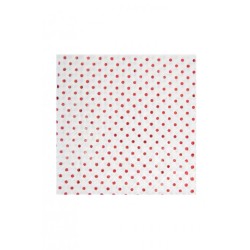 20 SERVIETTES METALLISEES ROUGE 25 X 25 CM