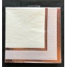 16 SERVIETTES PARTY PORCELAIN ROSE GOLD 33 X 33 CM