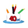 CHAPEAU GATEAU ANNIVERSAIRE 40 ANS