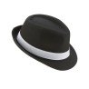 CHAPEAU BORSALINO NOIR BANDE BLANCHE ADULTE