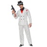 DEGUISEMENT COSTUME GANGSTER BLANC A RAYEURE NOIR TAILLE XL