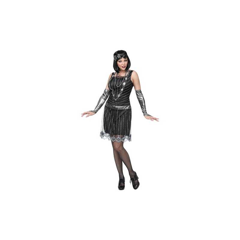 DEGUISEMENT ROBE NOIR CHARLESTON TAILLE L