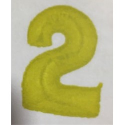 BALLON MYLAR CHIFFRE 2 JAUNE 100 CM