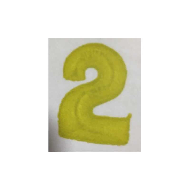 BALLON MYLAR CHIFFRE 2 JAUNE 100 CM