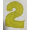 BALLON MYLAR CHIFFRE 2 JAUNE 100 CM