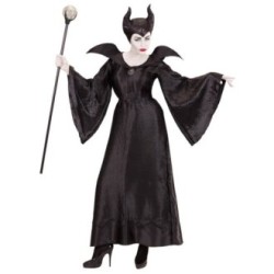 DEGUISEMENT HALLOWEEN SORCIERE NOIRE MALEFIQUE TAILLE L