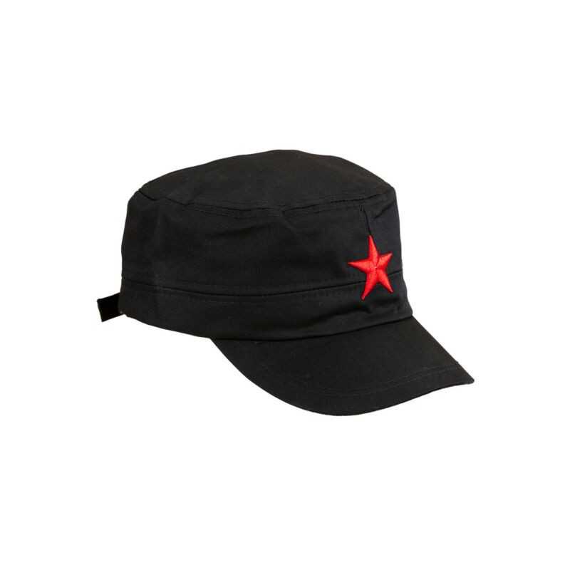 CASQUETTE NOIRE AVEC ETOILE ROUGE
