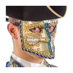 MASQUE BAUTA NOTE DE MUSIQUE BLEU