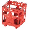 PHOTOPHORE CARRE METAL ROUGE 6.5 CM