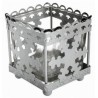 PHOTOPHORE CARRE METAL GRIS 6.5 CM