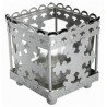 PHOTOPHORE CARRE METAL GRIS 6.5 CM