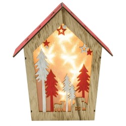 MAISON LUMINEUSE ROUGE AVEC LEDS