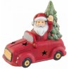 PERE NOEL DANS VOITURE ROUGE