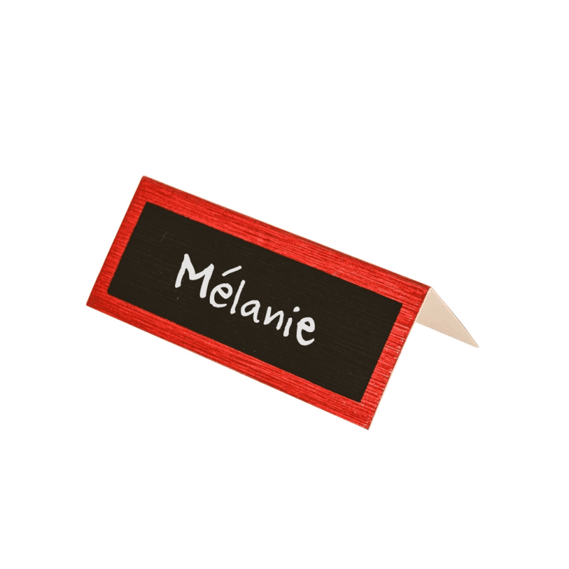 SACHET 6 MARQUES PLACES RECTANGULAIRES ROUGE BRILLANT