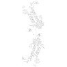 CHEMIN DE TABLE ORGANZA JOYEUSES FETES 28 CM X 5 M BLANC ET ARGENT