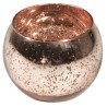 BOUGEOIR BOULE ROSE GOLD METAL 10 CM X 8.5 CM