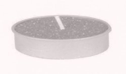 SET DE 6 BOUGIES CHAUFFE PLAT ARGENT PAILLETTE 3.5 CM