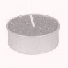 SET DE 6 BOUGIES CHAUFFE PLAT ARGENT PAILLETTE 3.5 CM
