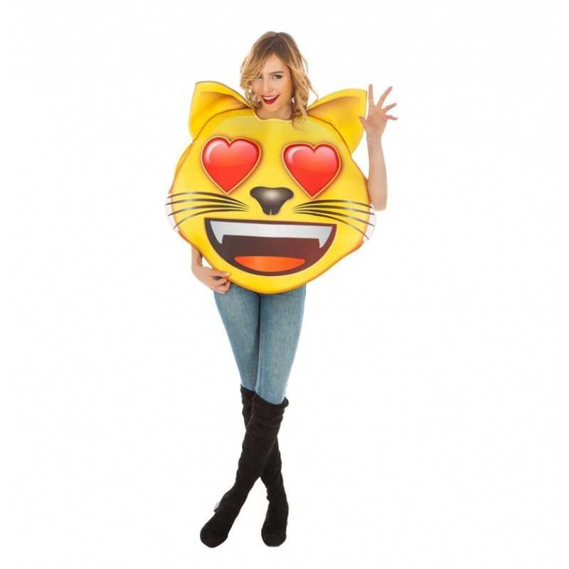 DEGUISEMENT EMOJI CHAT COEUR TAILLE UNIQUE 