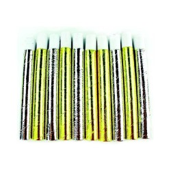 SACHET 24 SARBACANES METALLISEES OR ET ARGENT SECURISEES