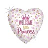 BALLON METALLIQUE BEBE PRINCESSE SCINTILLANT HOLOGRAPHIQUE 46CM
