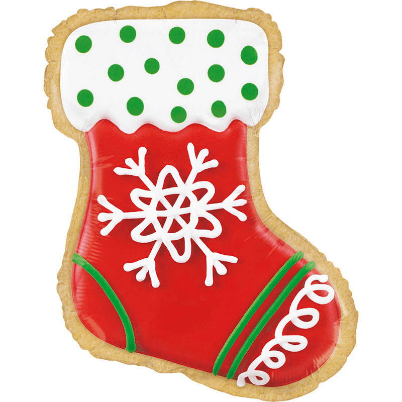 BALLON METALLIQUE CHAUSSETTE NOEL 69 CM